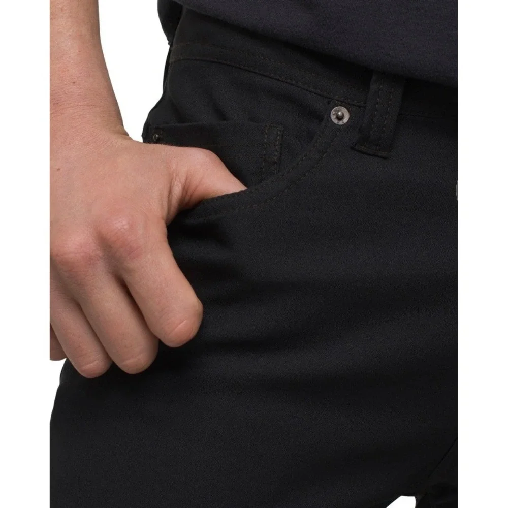 prAna NEW Brion Slim Pant II Mens 42x34 Black Water Repellent Hiking Gorpcore